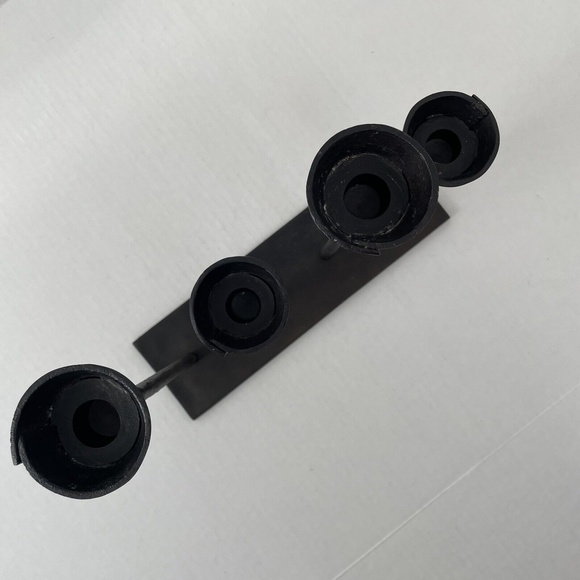 Pottery Barn Rustic Petaluma Brutalist Hammered Iron Multi Taper Candle Holder - Picture 5 of 9